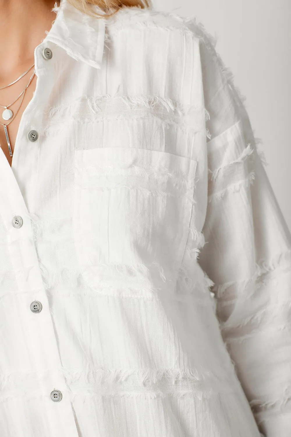 Buttoned Up Textured Gauze Shirt