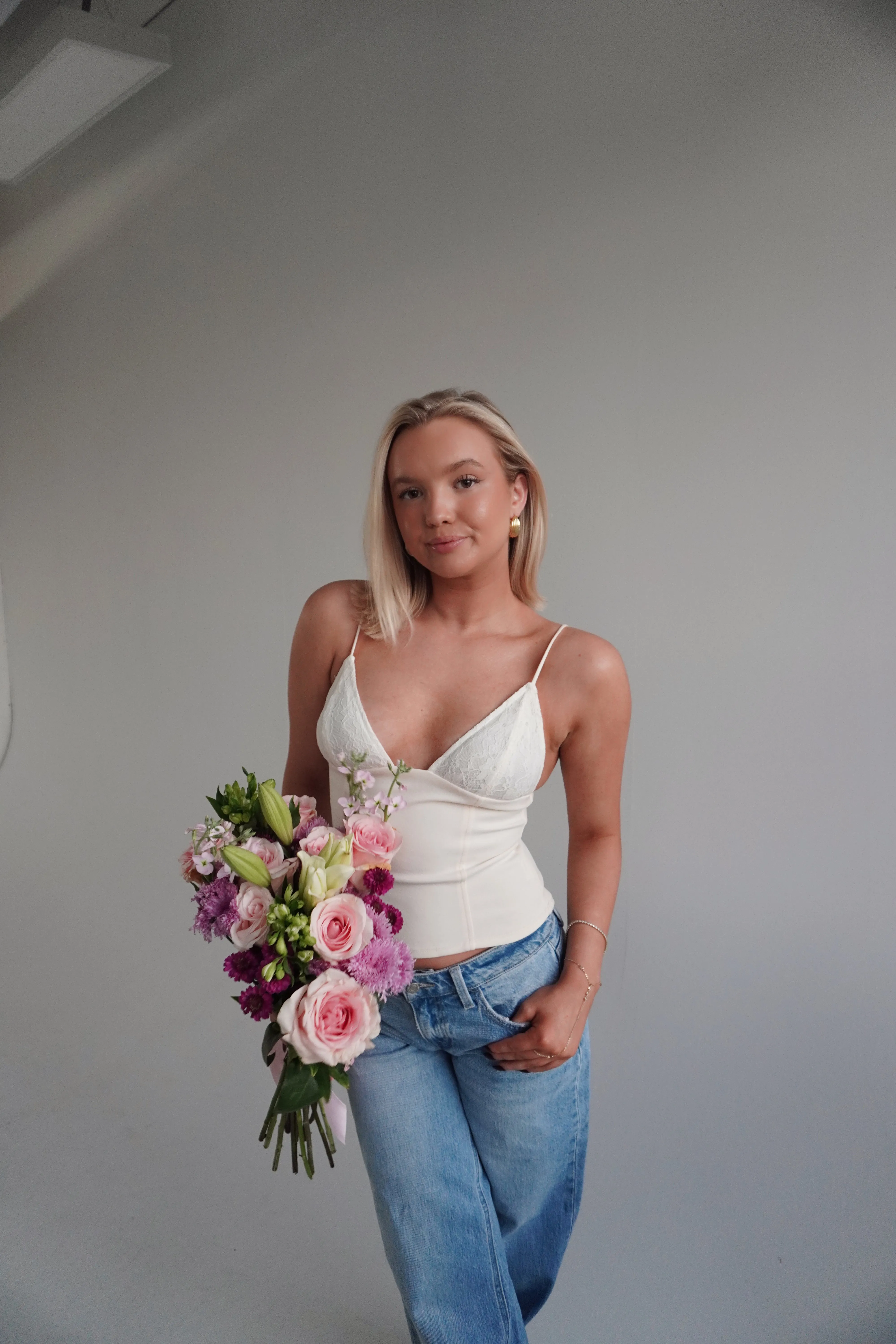 Cream Lace Top