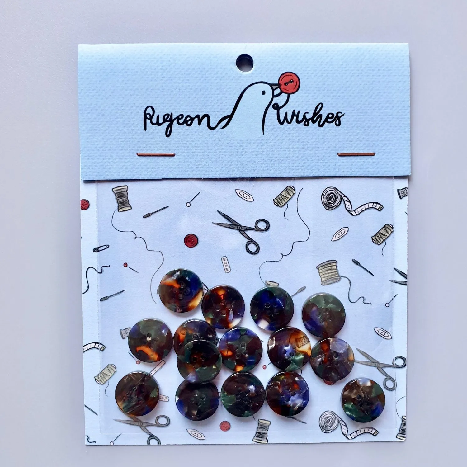 Grimoire - Pack of 15 - 15mm Shirting Buttons