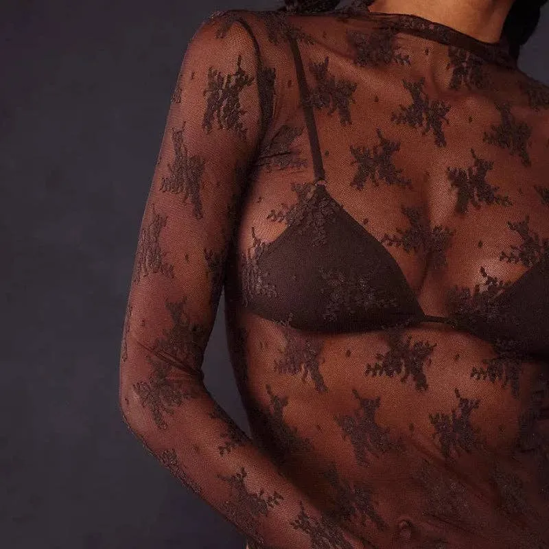 Lux Layering Floral Lace Top