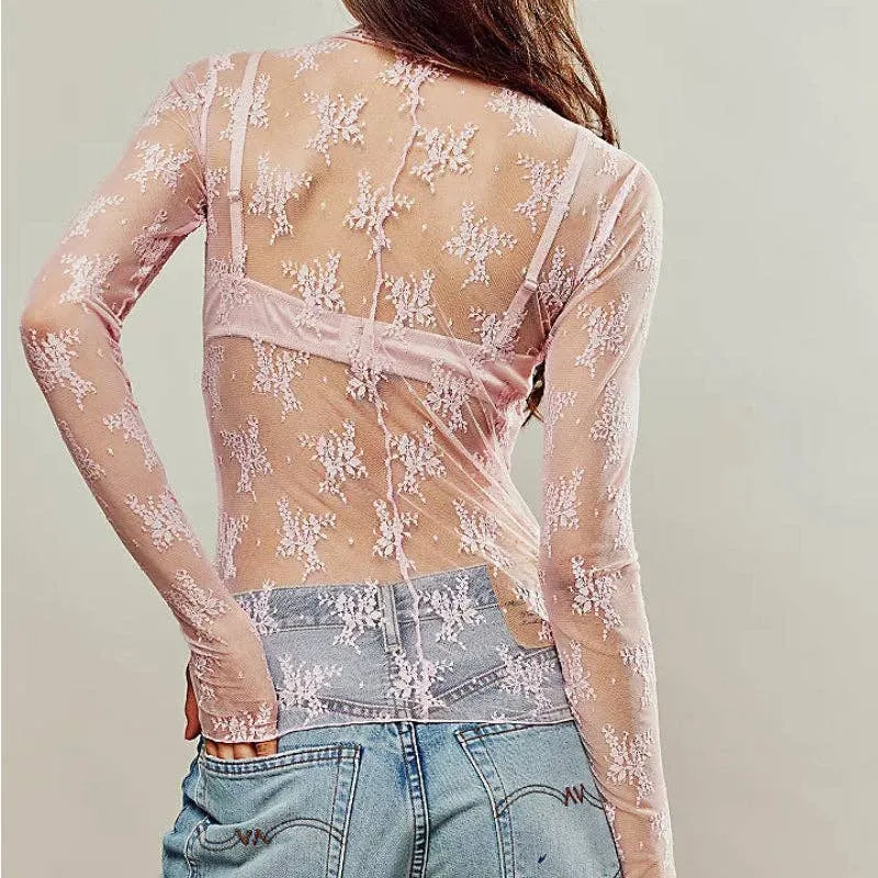 Lux Layering Floral Lace Top