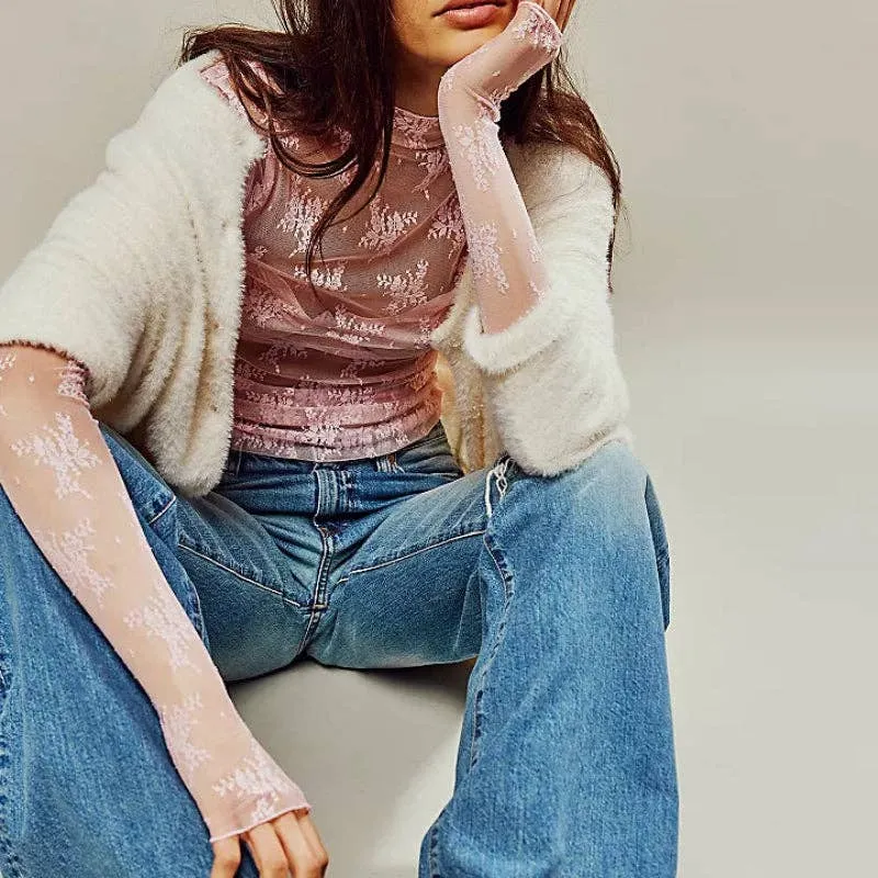 Lux Layering Floral Lace Top