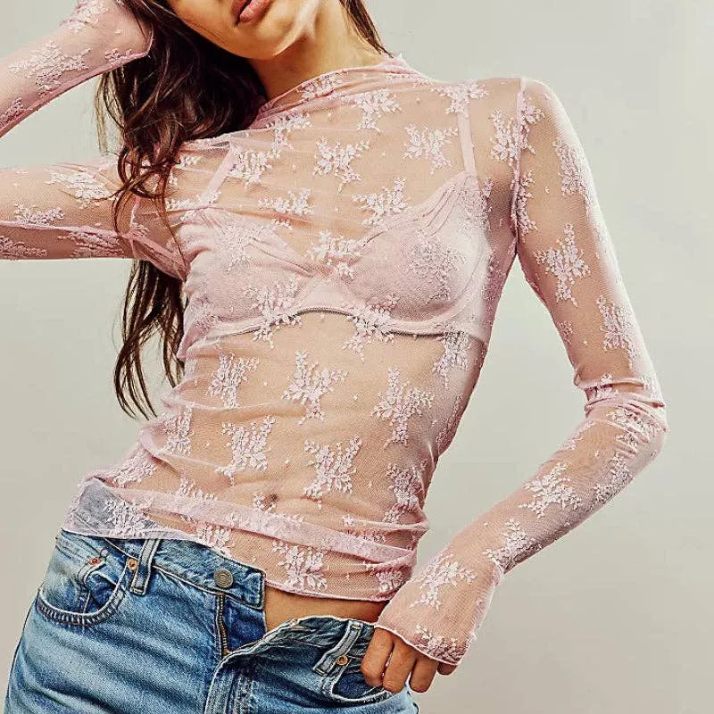 Lux Layering Floral Lace Top