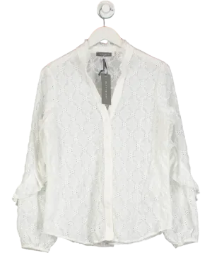 Mint Velvet Ivory White Broderie Shirt UK M
