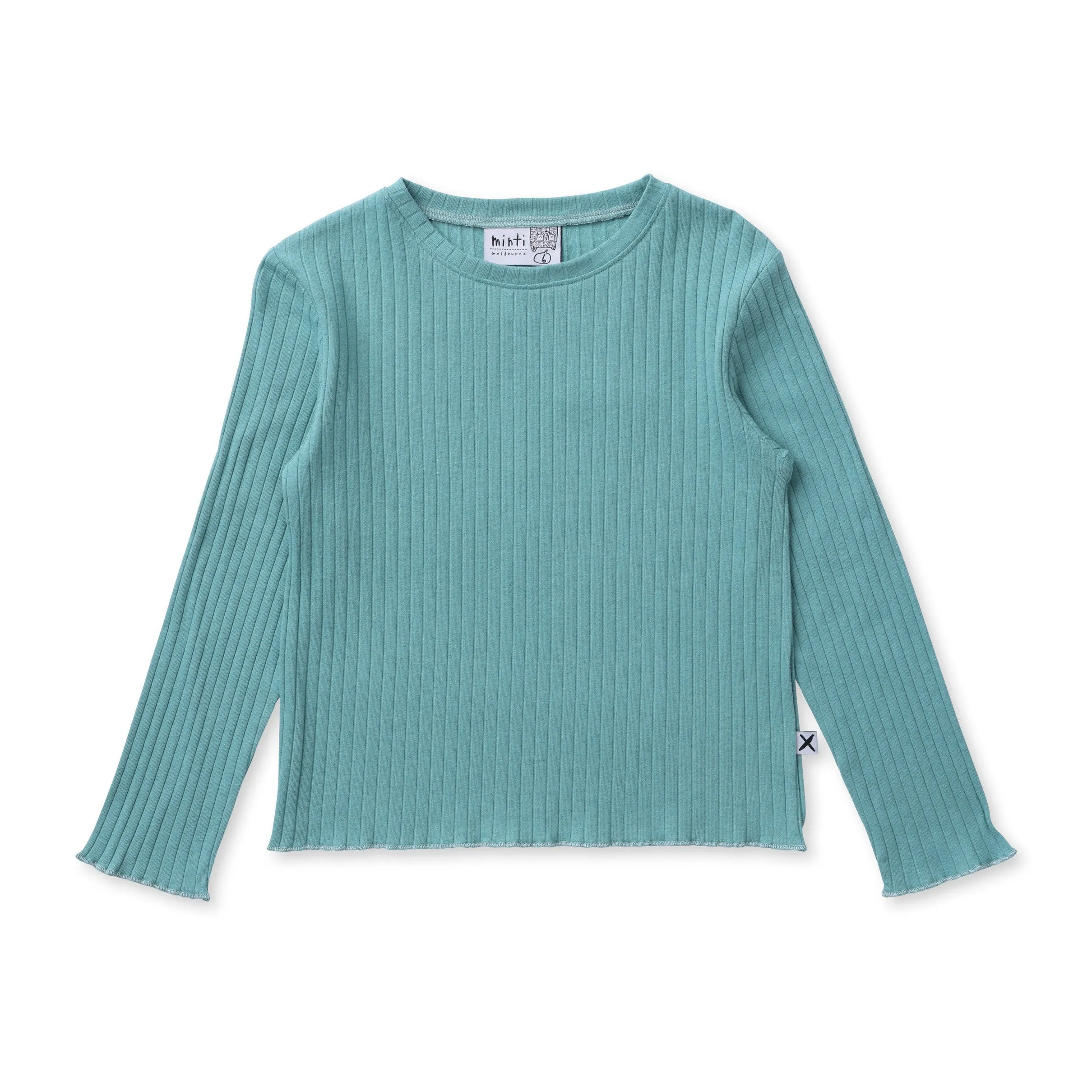 Minti Deluxe Rib Tee - Muted Green