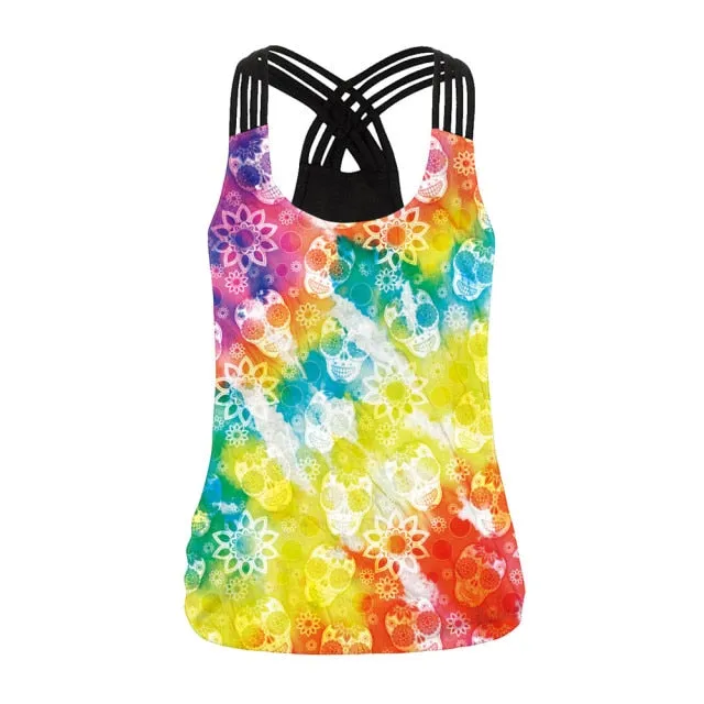OM 3D Printing Sling Tops Backless Tank Top