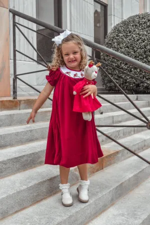 Red Velvet Reindeer Dress