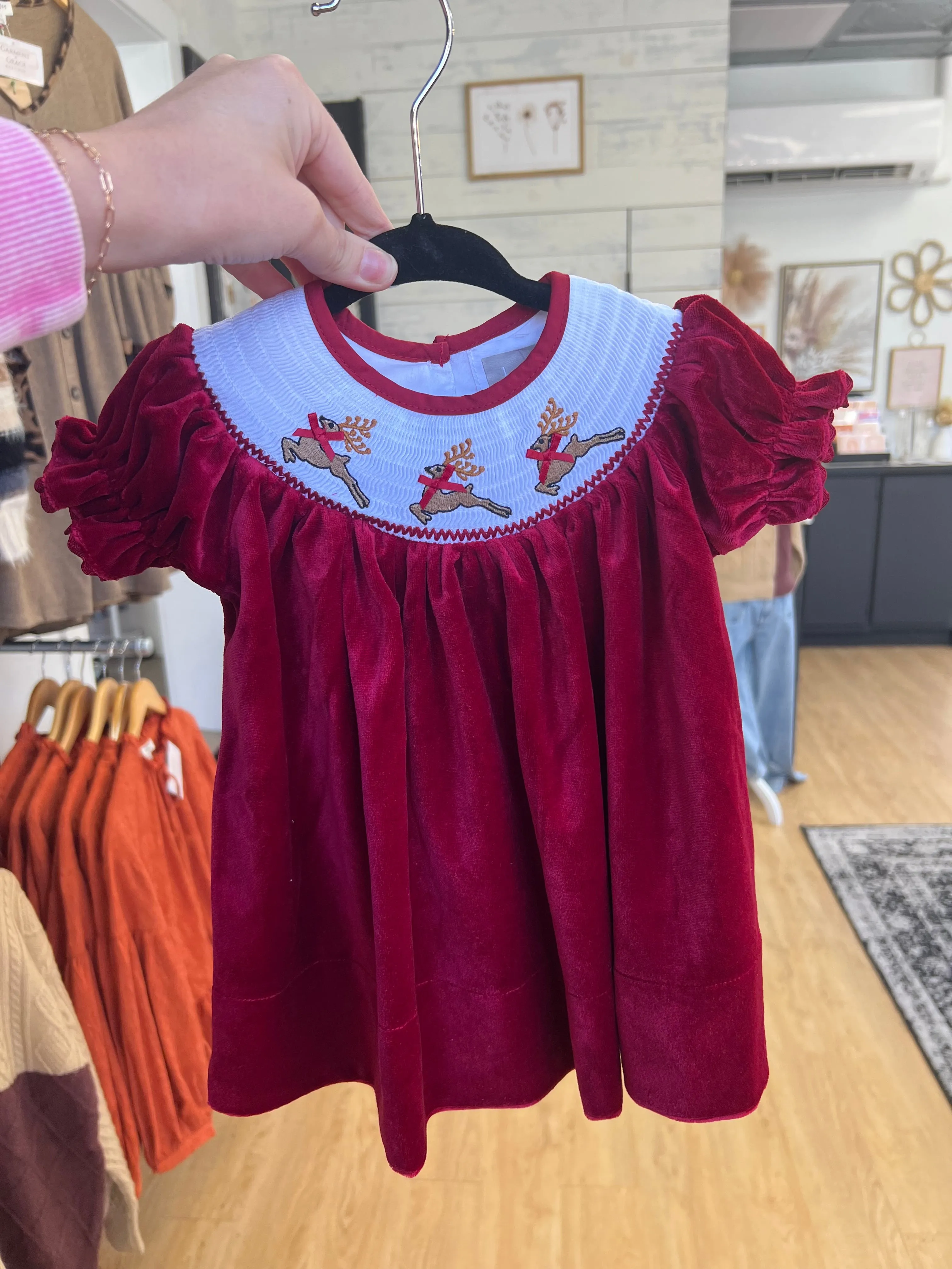 Red Velvet Reindeer Dress