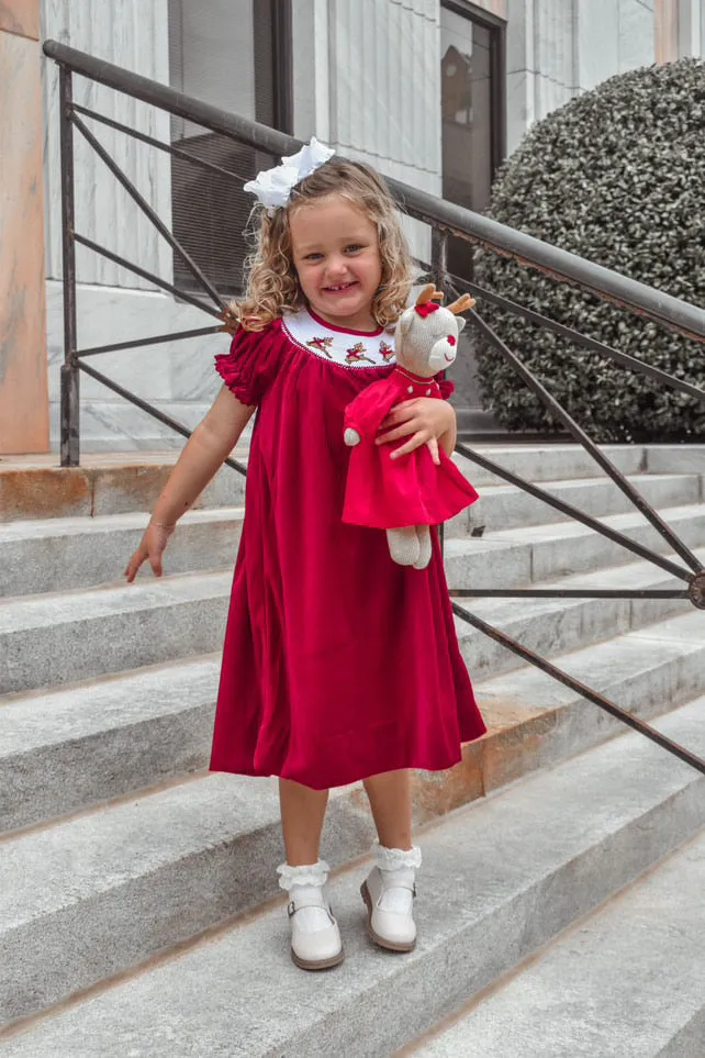 Red Velvet Reindeer Dress