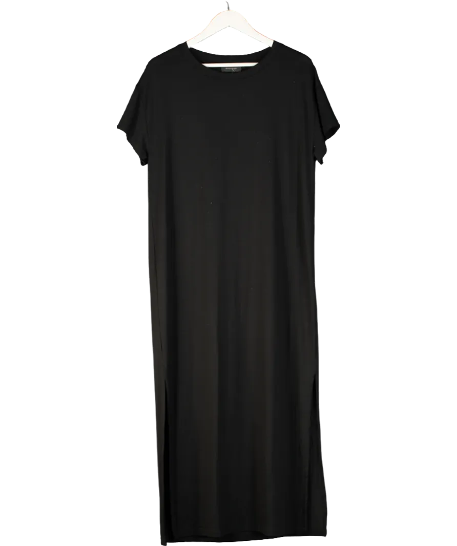 RESIDUS Black Gwen Lyocell Blend T-shirt Dress UK S