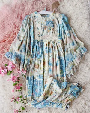 Vintage 70's Rose Maxi Dress