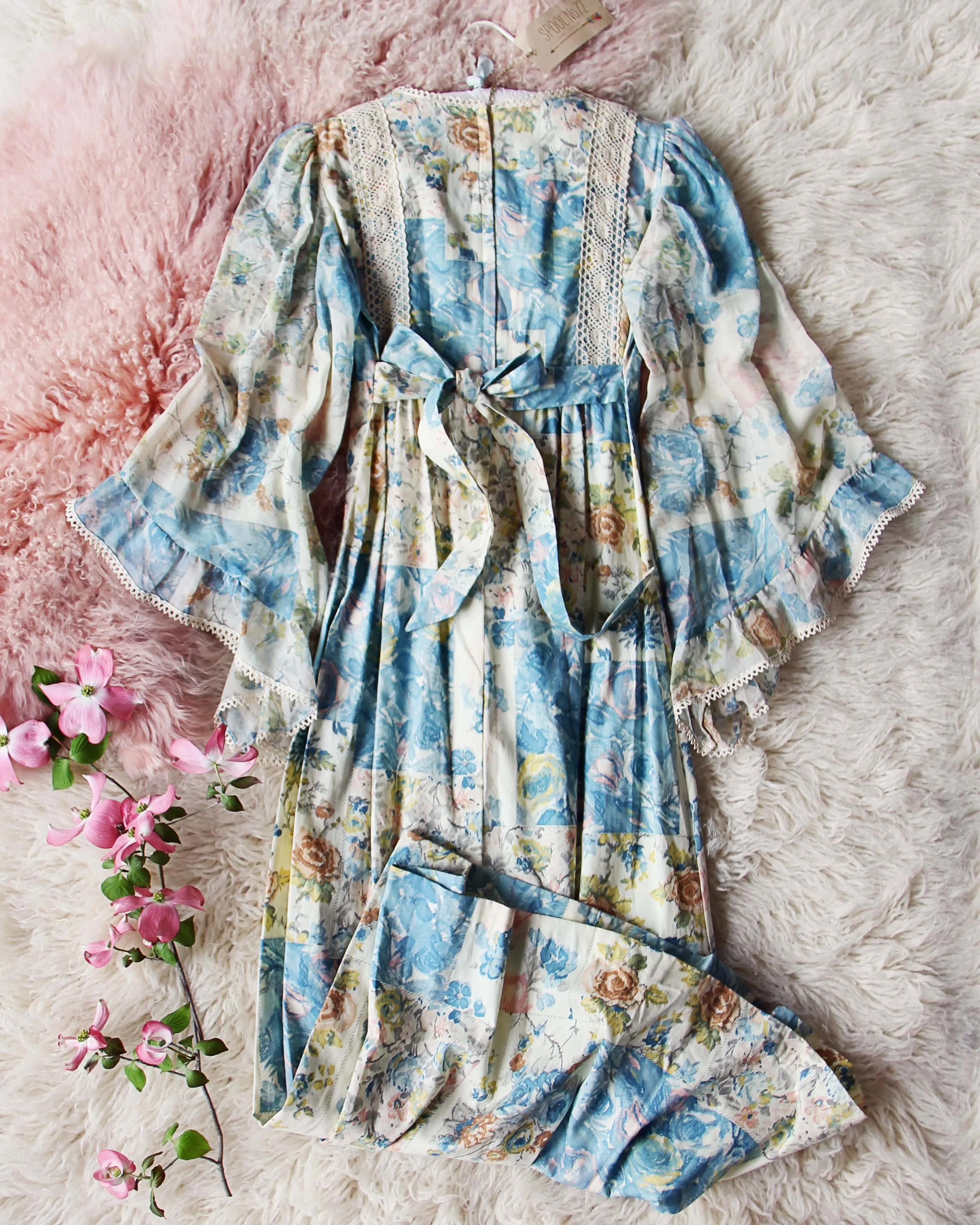 Vintage 70's Rose Maxi Dress