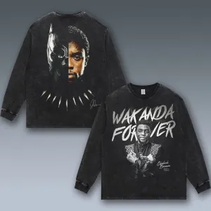 VINTAGE LONG SLEEVE TEE | WAKANDA FOREVER- BLACK PANTHER
