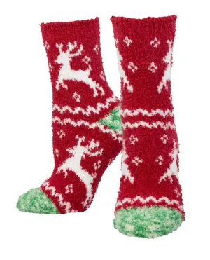 Women's SockSmith Joyous Reindeer Socks – Cozy Christmas Fun