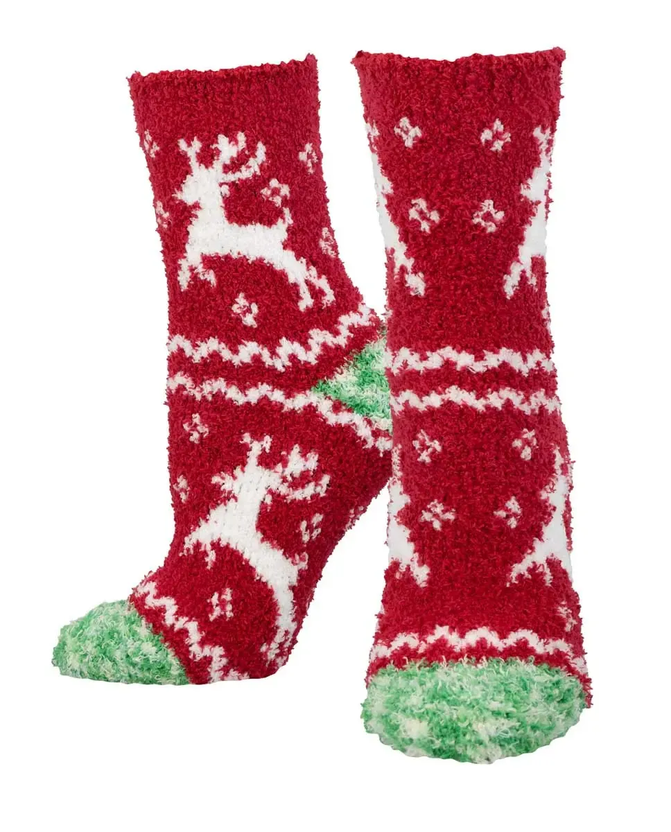 Women's SockSmith Joyous Reindeer Socks – Cozy Christmas Fun