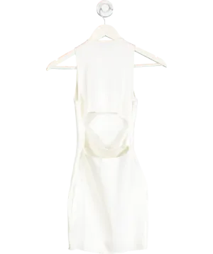 ZARA White Knitted Cut-out Mini Dress UK S